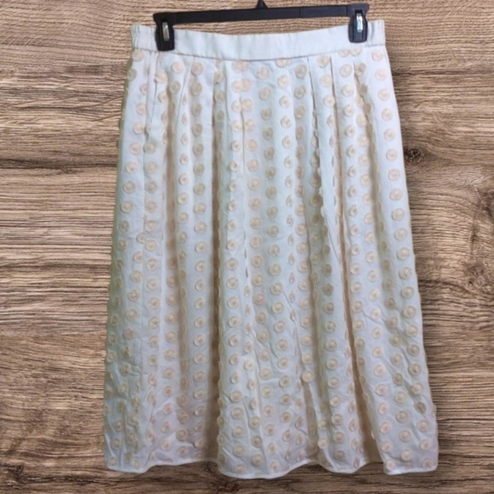 Jcrew ivory Swiss dot burst skirt. Size 12.
